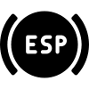 Ikon af ESP symbol for elektronisk stabilitetsprogram