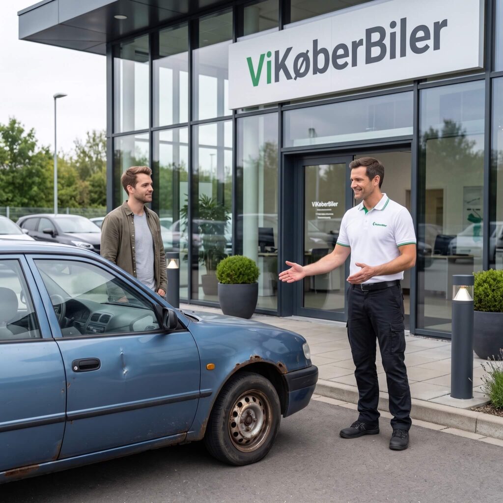 Bilejer sælger sin brugte bil til en forhandler hos ViKøberBiler