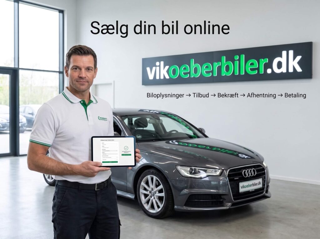 Sælg din bil online – indsend dine biloplysninger og modtag et tilbud hurtigt