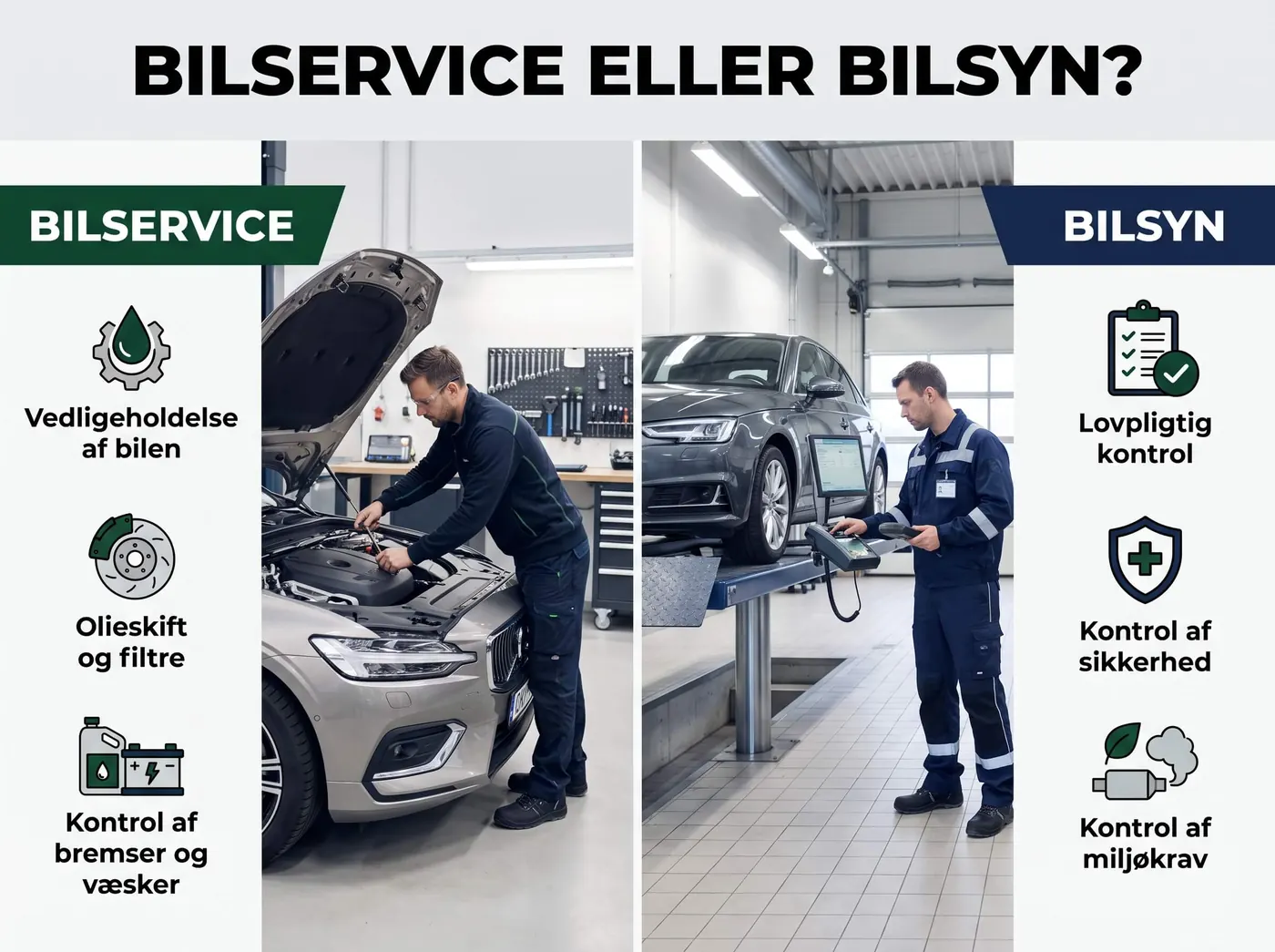 bilservice eller bilsyn