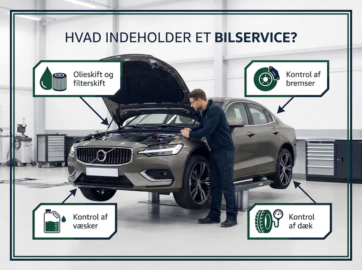 hvad indeholder service paa bil