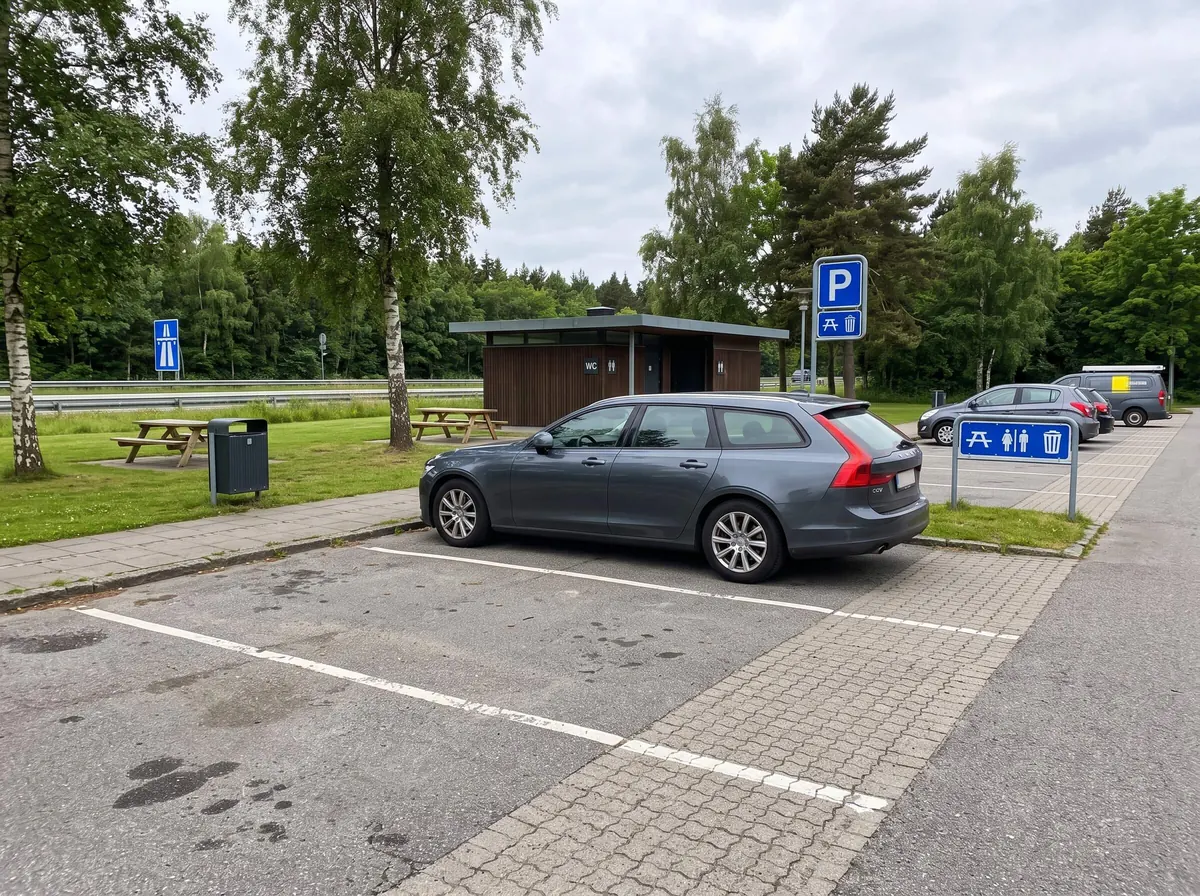 hvor ma man sove i sin bil rasteplads