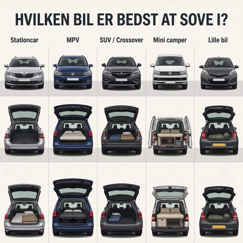 sove bil hvilken bil er bedst at sove i